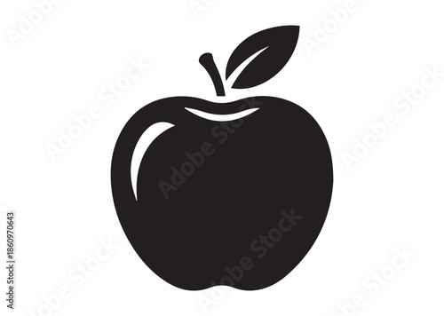 Apple icon, Apple silhouette vector