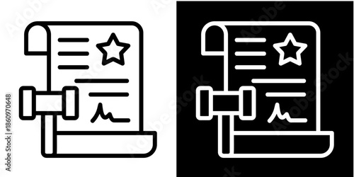 Certificate Iconset White Style Collection