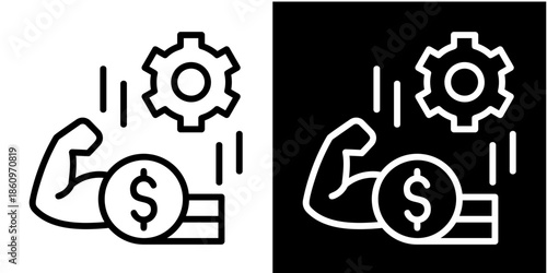 Strenght Iconset White Style Collection