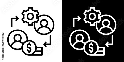 Working Together Iconset White Style Collection