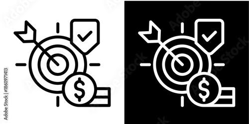 Goal Iconset White Style Collection