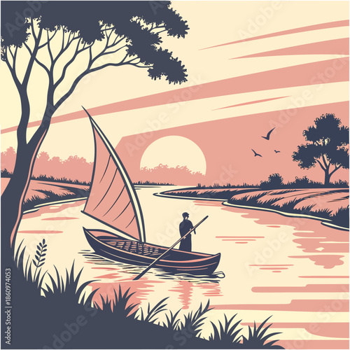 sailing boat on the sea