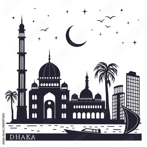 taj mahal vector illustration