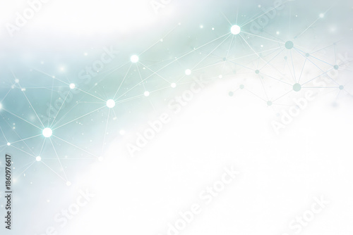 Abstract Blue Network Connection Background with Nodes