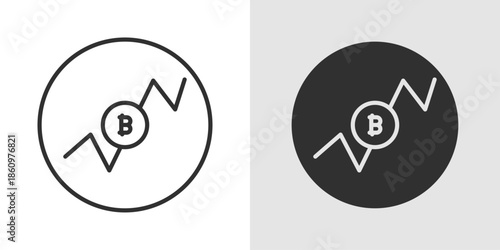 Crypto Trend Icon representing cryptocurrency market trends, price movements, analytics, and insights for digital assets and blockchain markets.