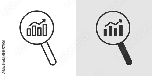 Data Analysis Icon representing data processing, insights, trends, and analytical evaluation used in business intelligence, research, and digital decision-making.