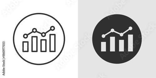 Data Analytics Icon representing data insights, trends, visualization, and analytical processing for business, technology, and research applications.