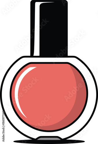 Nude Beige Nail Polish Bottle for Minimalist Manicure