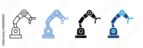 Robotics Icon Set Multiple Style Collection
