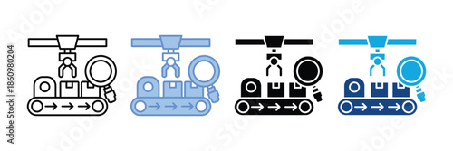 Inspection Icon Set Multiple Style Collection
