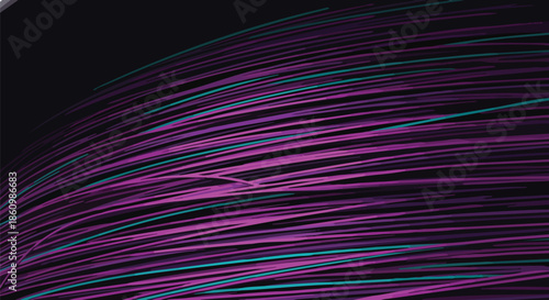 Abstract flowing lines of vibrant magenta and teal create a dynamic and energetic digital background with a dark, moody atmosphere.