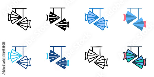 Crafts icons set multiple style collection. Editable stroke 
