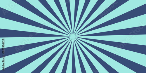 Abstract Blue Green Radial Burst Geometric Background Pattern.