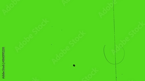 Grunge old film noise flicker overlay animation green screen background