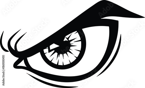 Closeup of a Human Eye Illustration.