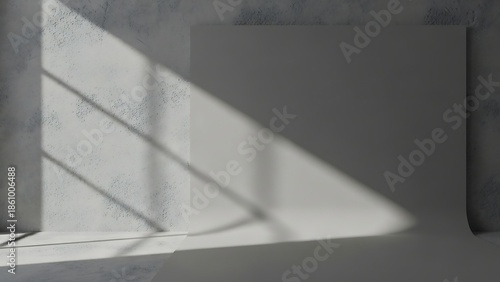 Modern architecture interior with sunlight.