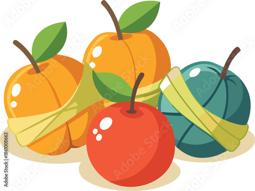 Fresh fruit wrapped in banana peels for healthy snacking ideas