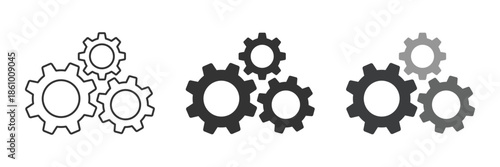 Gear icon. Setting symbol. Cogwheel vector icon. Gear symbol. Setting icon set