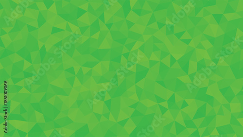 Abstract geometric pattern with vibrant green triangular shapes forming a dynamic background triangles