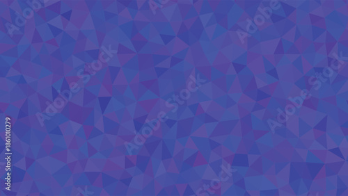 Geometric abstract background with blue and purple triangular shapes forming a dynamic pattern