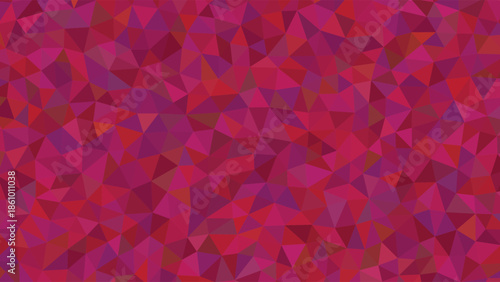 Abstract geometric pattern with vibrant red and purple triangular shapes forming a dynamic background