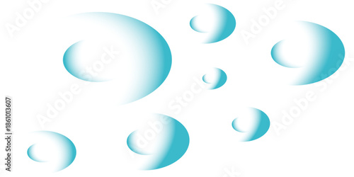 A set of blue water drop vector icons, a symbol of rain, weather, and nature illustration design element