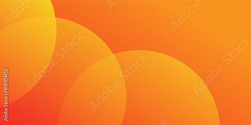 Minimal geometric background. Orange elements with fluid gradient. Dynamic shapes composition. Eps10 vector