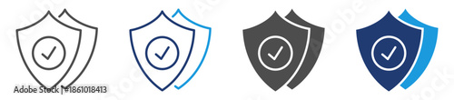protection icon set multi style