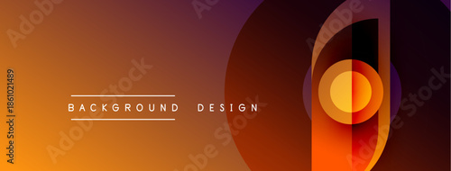 Abstract gradient background. Orange, red, purple hues blend smoothly. Minimalist text reads background design. Modern visual element.