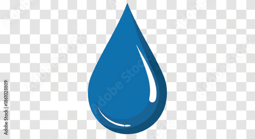 Close-up blue water drop illustrating liquid freshness, clarity, and environmental purity.