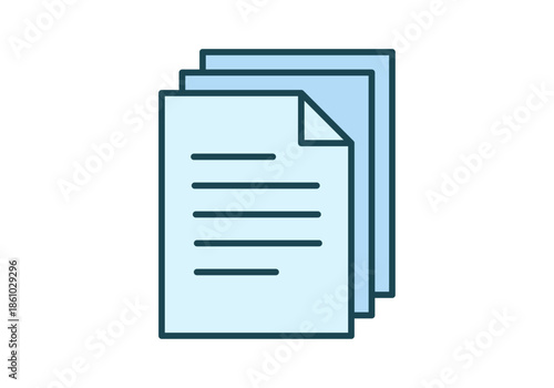 Icono de pila de folios y documentos de oficina