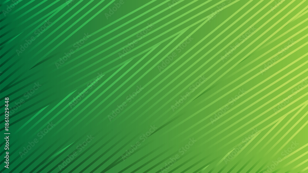Obraz premium Modern green abstract background with diagonal stripe gradients and smooth lighting transitions, ideal for eco branding, presentations, and digital design projects.