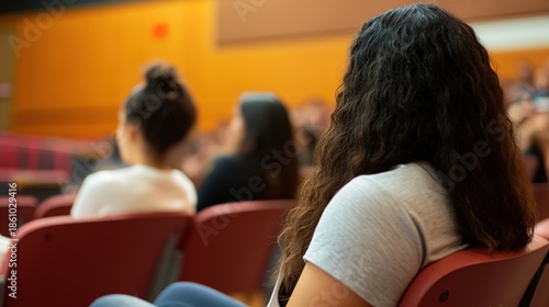 praise. A person expressing warm appreciation with a blurred auditorium in the background, capturing gratitude. wellbeing guides.
