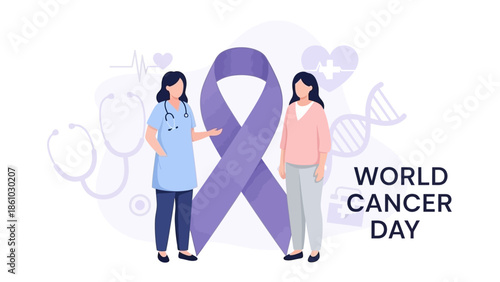Vector illustration of world cancer day 