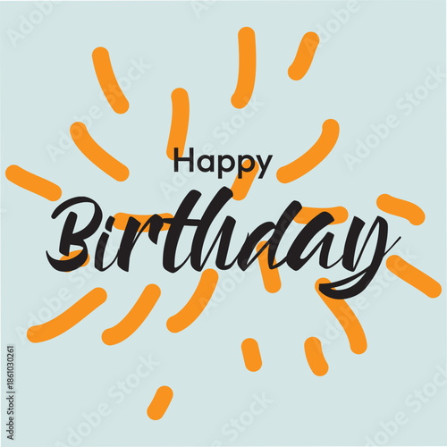 Happy birthday background vector template design. 