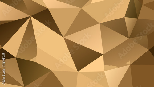 Abstract geometric background with various shades of brown and beige polygons