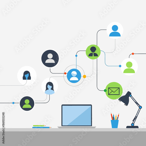 Connected User Network Flowing Across Digital Workspace