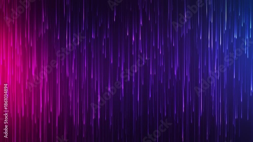 Abstract glowing vertical lines forming digital rain with vibrant color gradient background