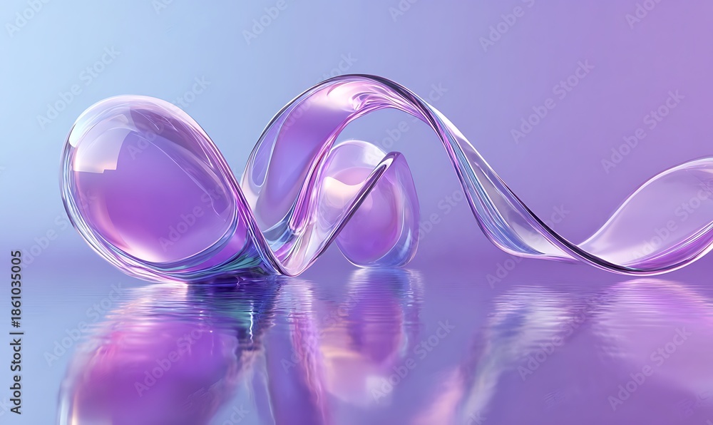 Fototapeta premium Purple glass beads and round balls on a pink background create a heart-inspired fashion illustration for wedding decoration and vector art design
