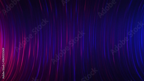 Abstract neon lights background of curved lines with flowing bright energetic effects