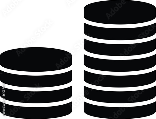 Stacked coins illustration for financial concepts Vector
