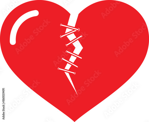 Broken heart on valentine's day symbolizing love pain and heartbreak