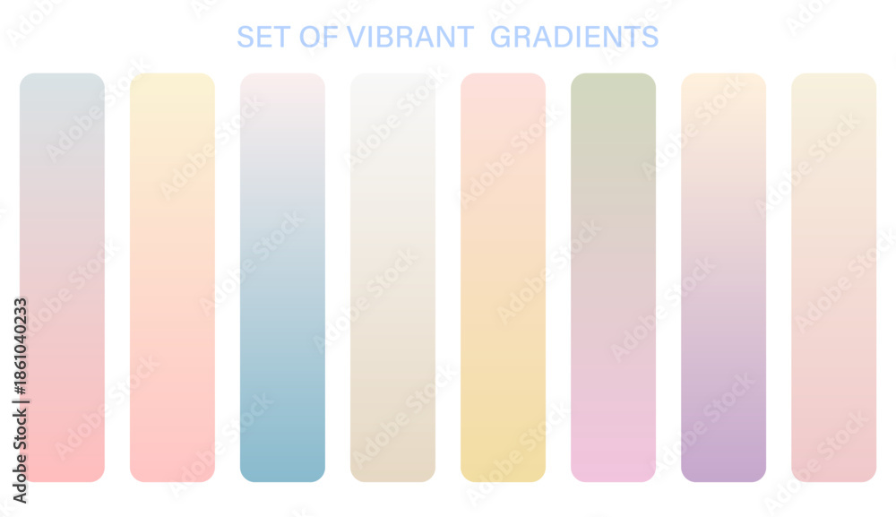 Fototapeta premium Light Soft pastel color gradient collection