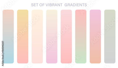 Light Soft pastel color gradient collection