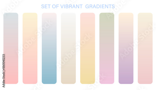 Light Soft pastel color gradient collection