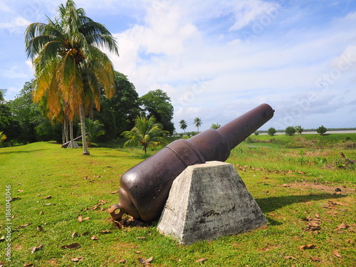 Photos Historic Cannon at Fort Nieuw-Amsterdam (est. 1734) in Suriname