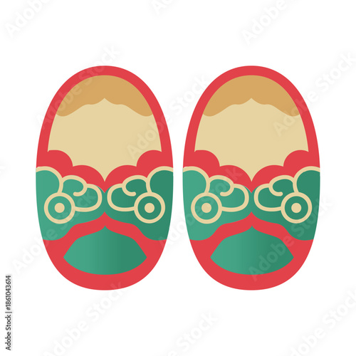 Illustration of Chinese Opera shoes