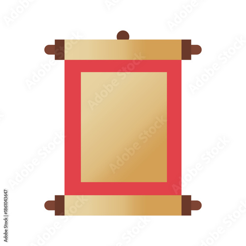 Illustration of old Chinese scroll