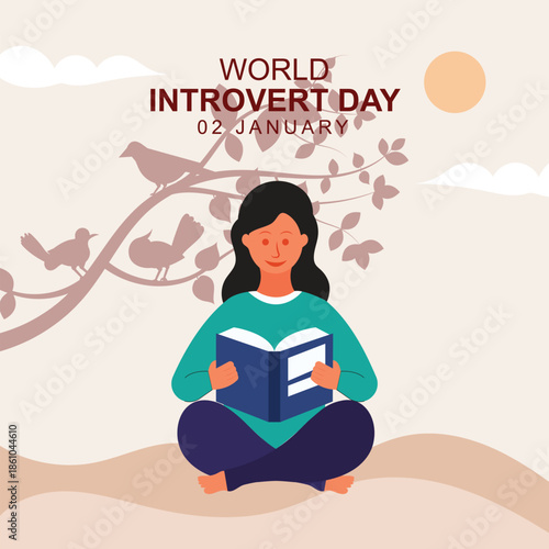 World Introvert Day background