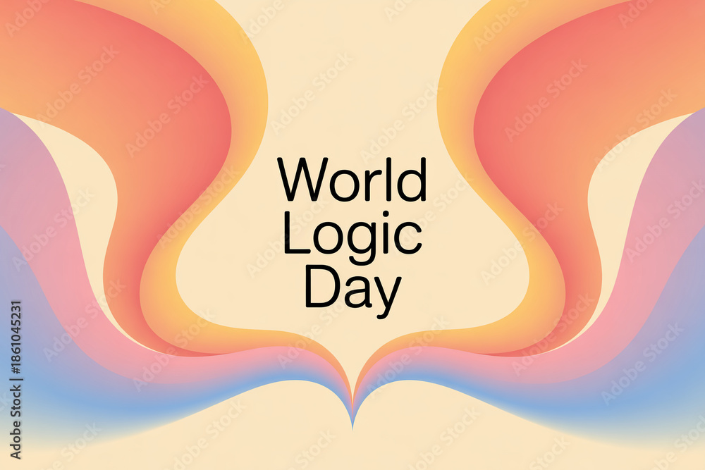 Fototapeta premium Vibrant World Logic Day celebration with colorful abstract design